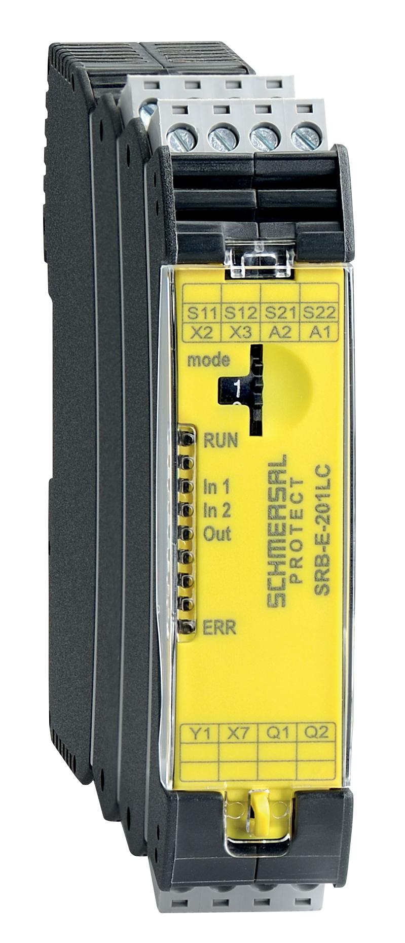 Produktfoto 1 von Schmersal SRB-E Sicherheitsrelais, 24V dc, 1, 2-Kanal, 2 Sicherheitskontakte Sicherheitsschalter, 1 ISO 13849-1,