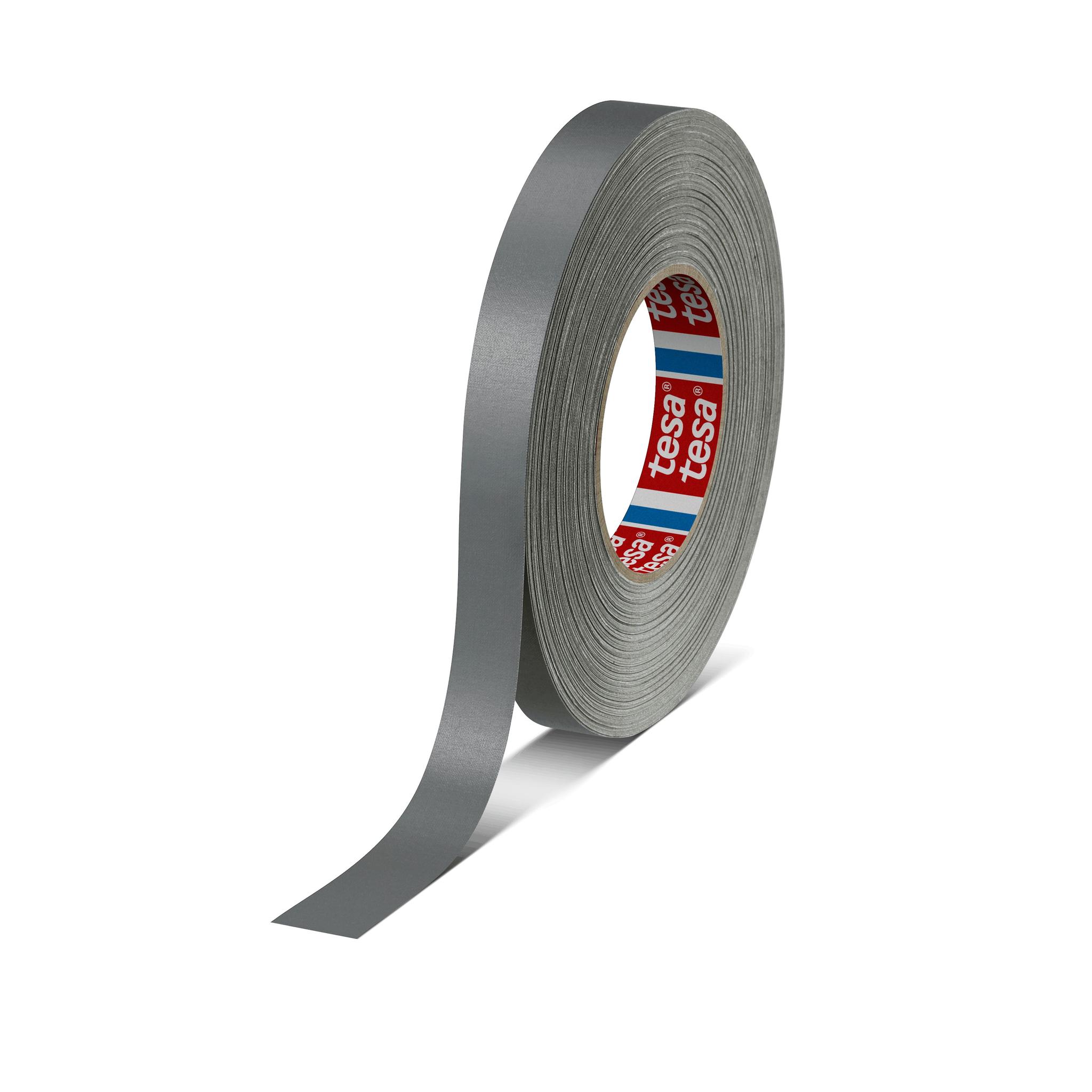 Tesa 4651 Gewebeband, Acrylbeschichtetes Tuch Grau, 0.31mm x 19mm x 50m