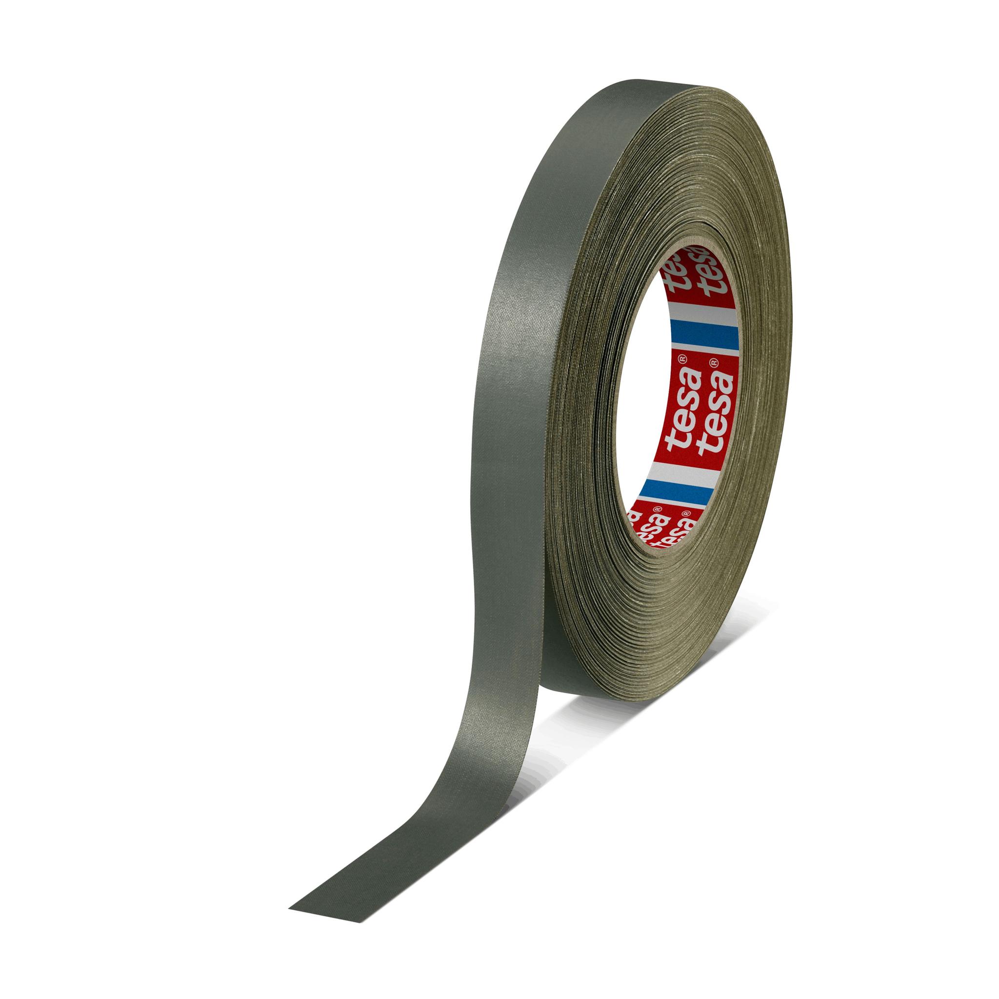 Tesa 4657 Gewebeband, Acrylbeschichtetes Tuch Grau, 0.29mm x 19mm x 50m