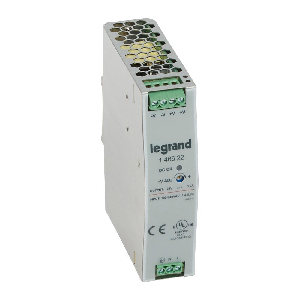 Produktfoto 1 von Legrand Schaltnetzteil, AUS 24V dc / 3.2A 75W, EIN 100 → 240V ac Geschlossen, DIN-Schiene symmetrisch