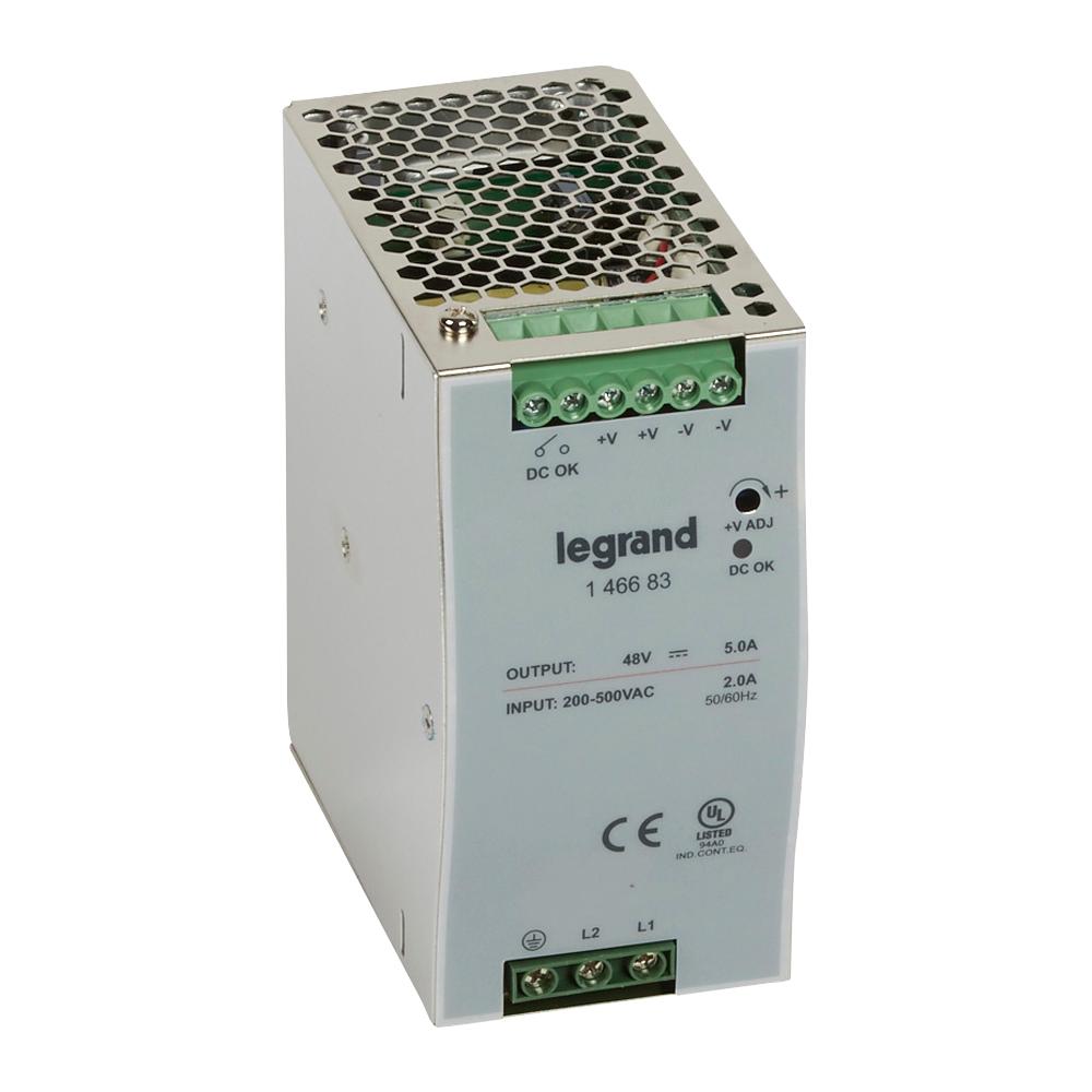 Produktfoto 1 von Legrand Schaltnetzteil, AUS 48V dc / 5A 240W, EIN 200 → 500V Geschlossen, DIN-Schiene symmetrisch