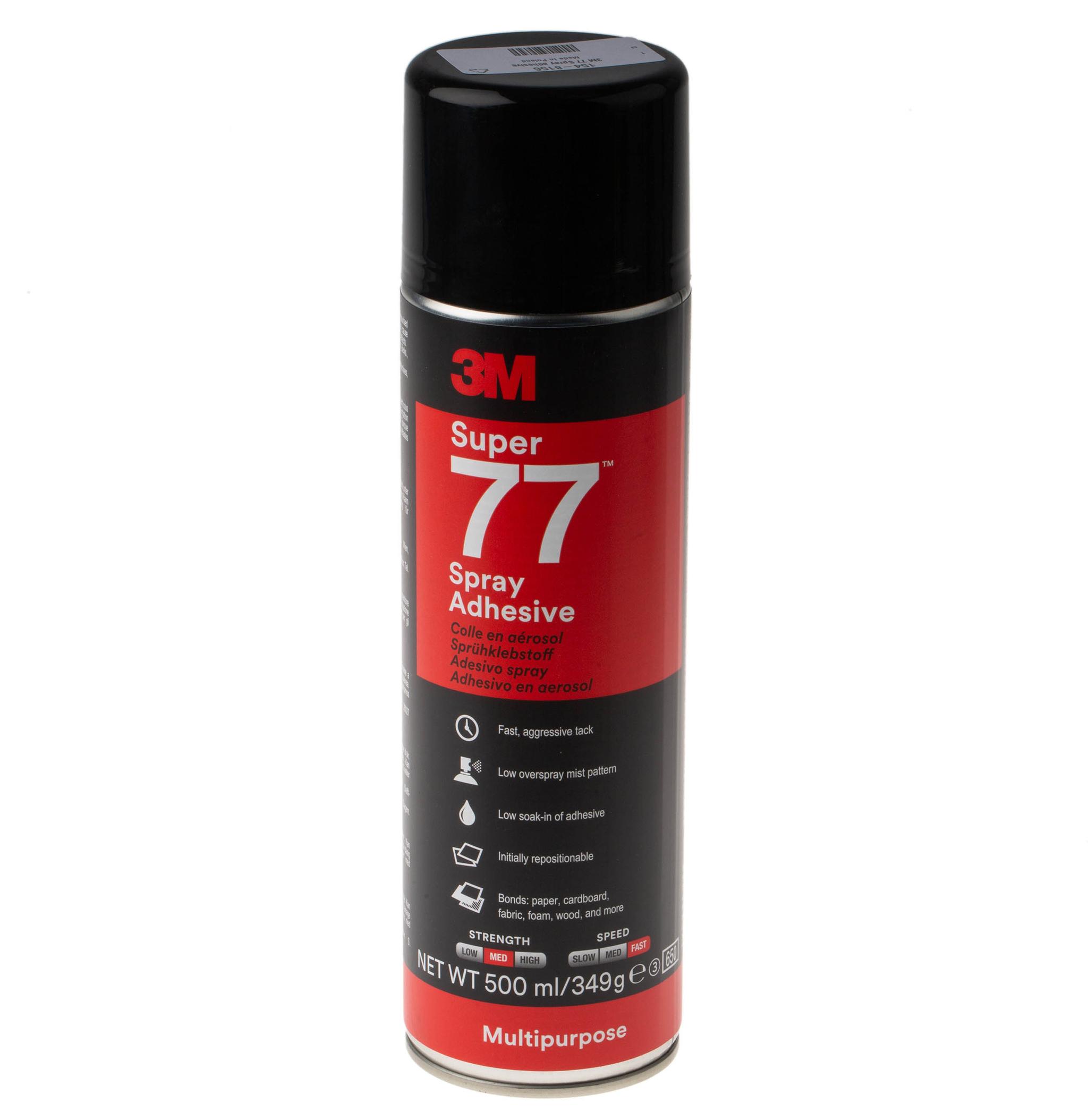 3M Super 77 Sprühkleber Aerosol Beige, Spray 500 ml, für Metall, Kunststoff