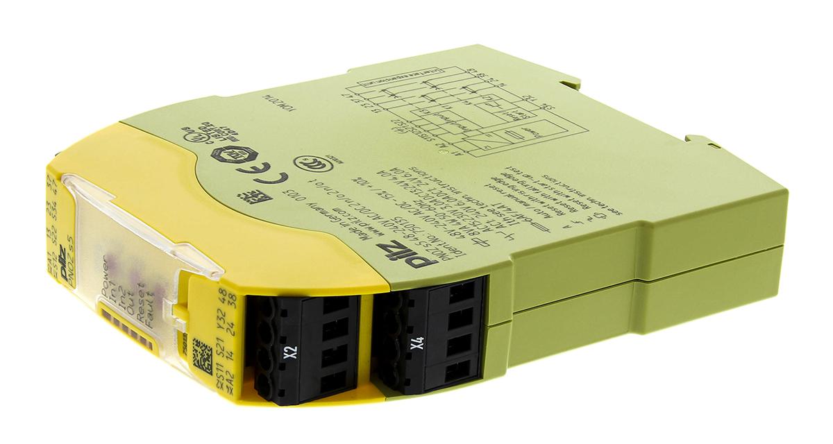 Pilz PNOZ s5 Sicherheitsrelais, 48 → 240V ac/dc, 2-Kanal, 2 Sicherheitskontakte Not-Aus, Lichtstrahl/Vorhang,