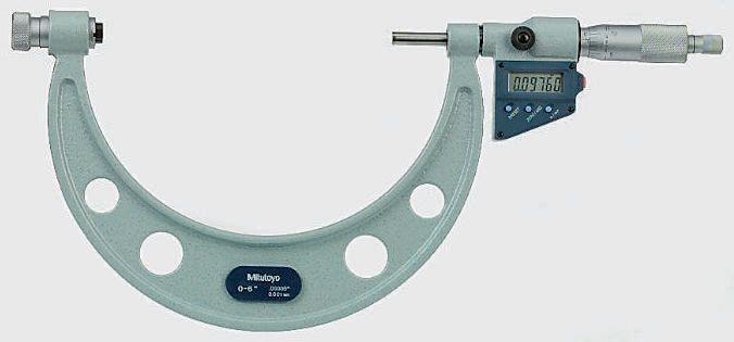 Mitutoyo Digital Mikrometer Außen-Messschraube  metrisch, zöllig, 0Zoll bis 6Zoll / ±0,001 Zoll, ISO-kalibriert