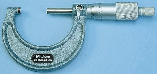 Produktfoto 1 von Mitutoyo, Mikrometer Außen-Messschraube Metrisch, 0mm bis 25mm / ±0,002 mm, ISO-kalibriert