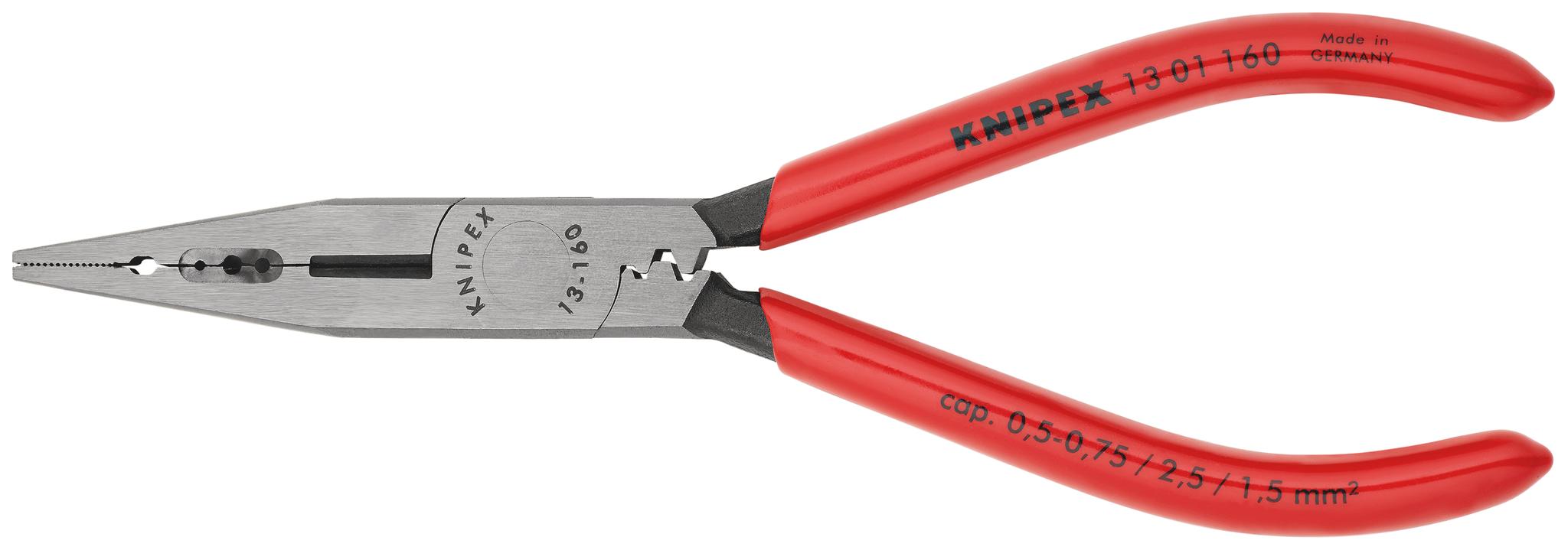 Produktfoto 1 von Knipex Kombizange, gebogen Schneidkraft → 2,5 mm² 160 mm