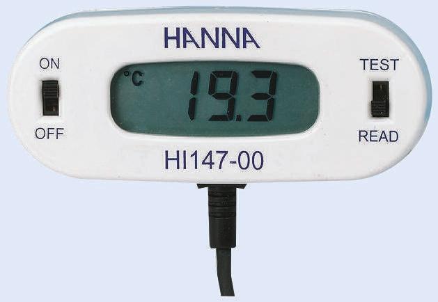 Produktfoto 1 von Hanna Instruments Digital Thermometer, HI 147-00, Kühltruhe, Kühlschrank, bis +150°C ±0,3 °C max, , ISO-kalibriert