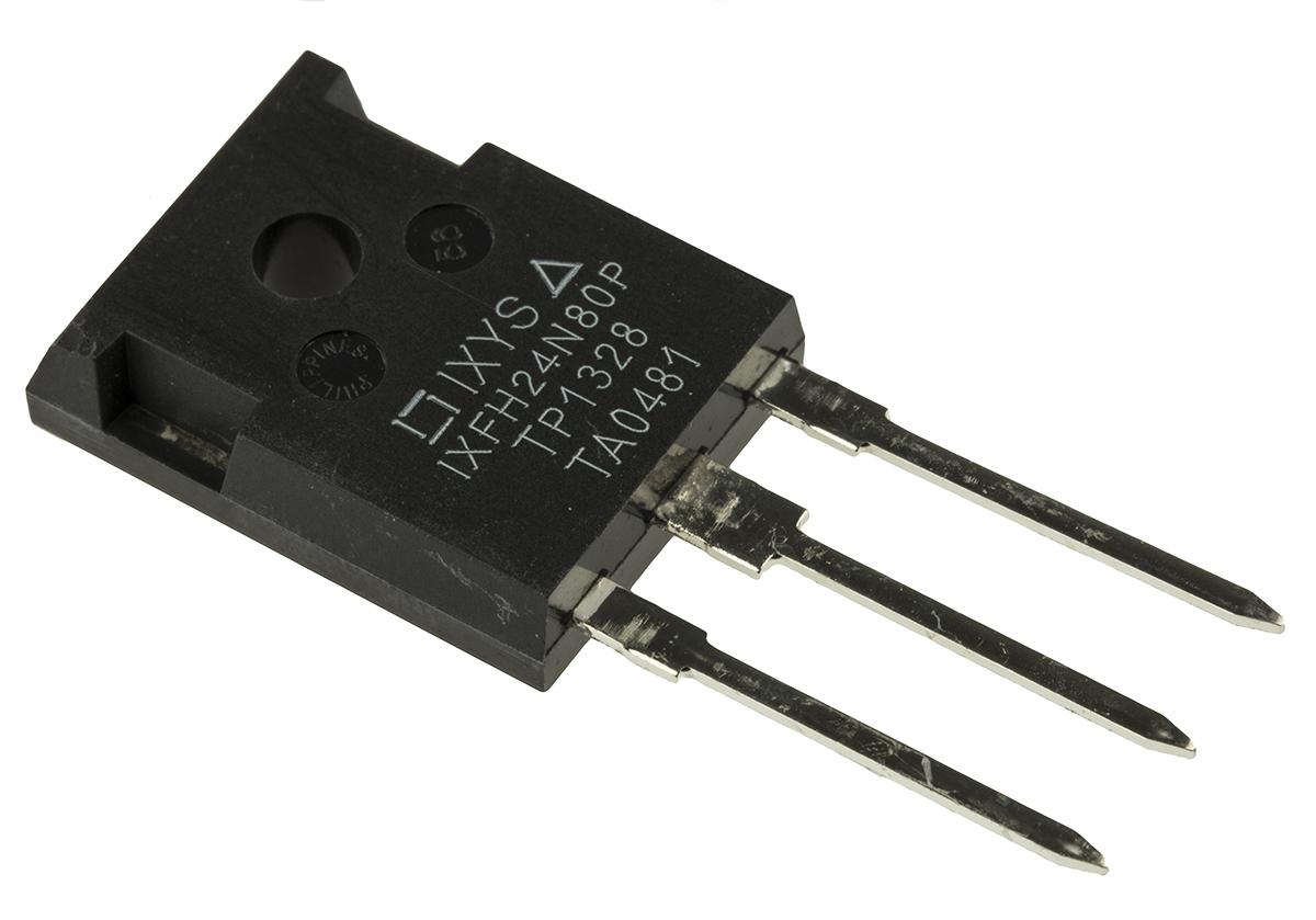 Produktfoto 1 von IXYS HiperFET, Polar IXFH24N80P N-Kanal, THT MOSFET 800 V / 24 A 650 W, 3-Pin TO-247AD