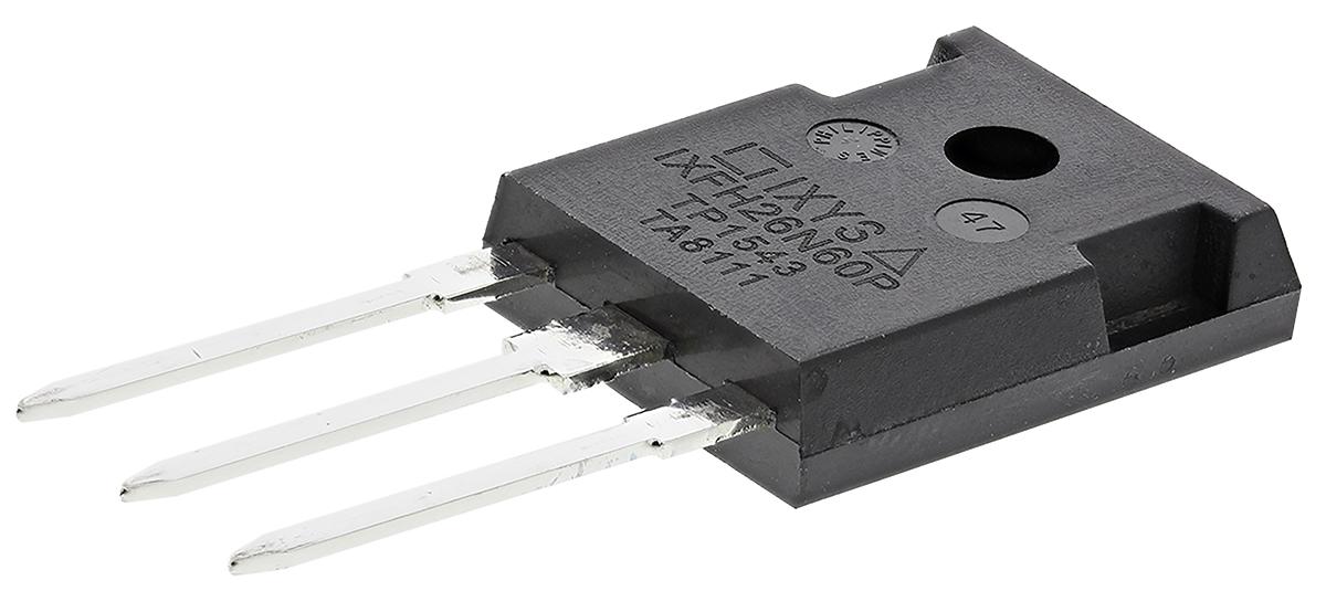 Produktfoto 1 von IXYS HiperFET, Polar IXFH26N60P N-Kanal, THT MOSFET 600 V / 26 A 460 W, 3-Pin TO-247