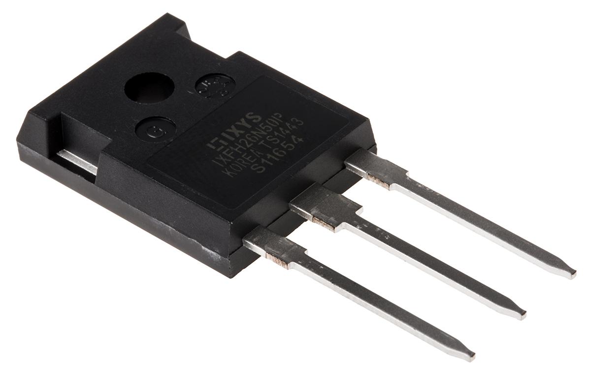 Produktfoto 1 von IXYS HiperFET, Polar IXFH26N50P N-Kanal, THT MOSFET 500 V / 26 A 400 W, 3-Pin TO-247