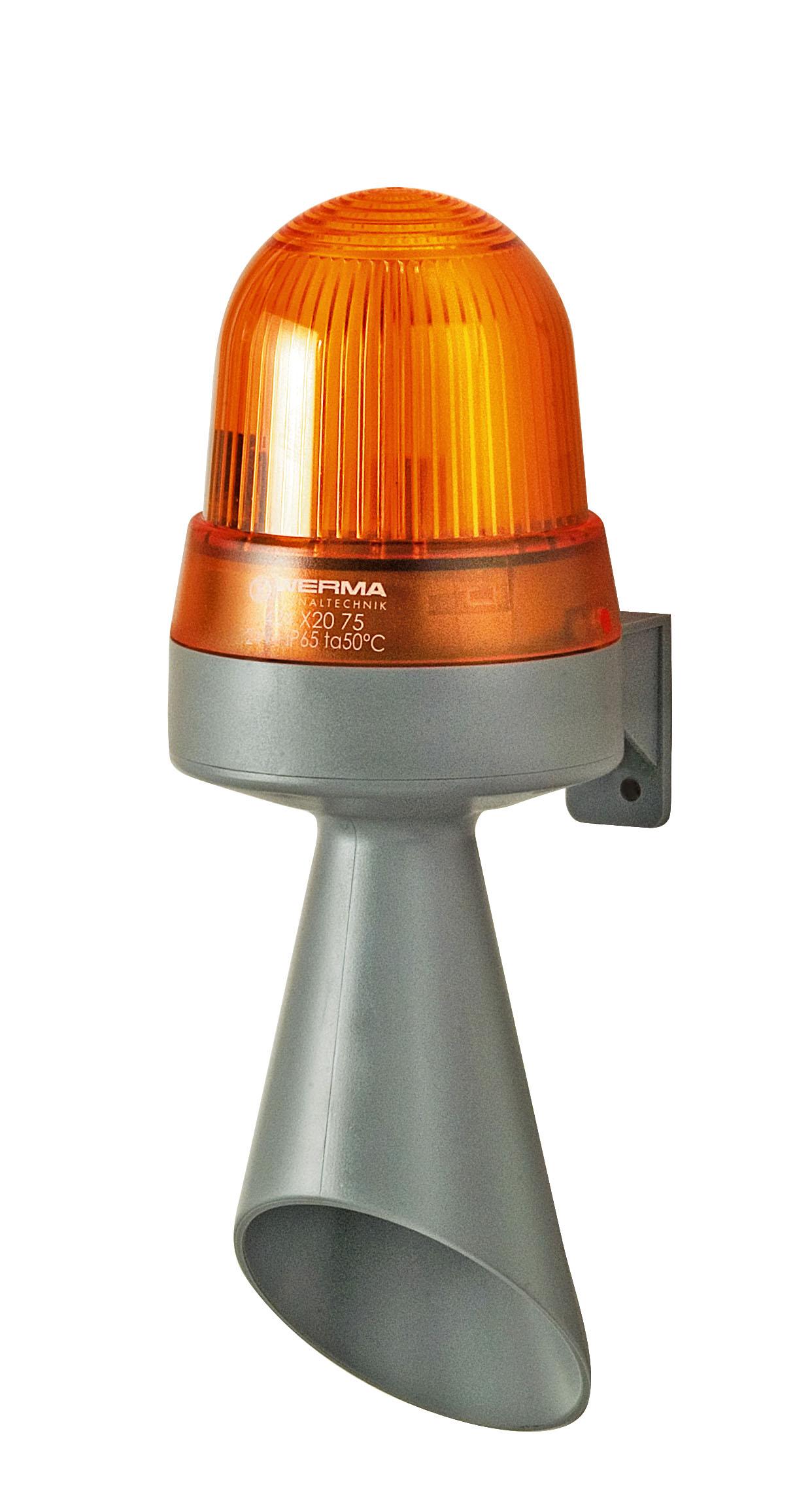 Produktfoto 1 von Werma 425 Xenon, Ununterbrochenes Licht-Licht Alarm-Signalleuchte Orange, 115 V