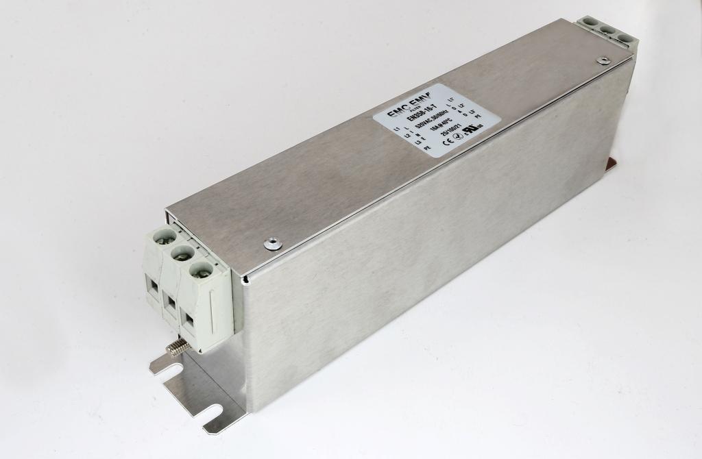 Produktfoto 1 von United Automation 380 EMV-Filter, 480 V, 16A, Gehäusemontage, Anschlussblock, 3-phasig / 60Hz