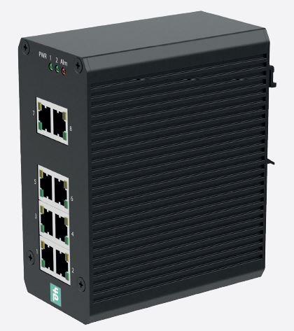 Produktfoto 1 von Pepperl + Fuchs Unmanaged Ethernet Switch, 8 x RJ45 / 10/100Mbit/s, bis 100m für DIN-Schienen, 24V dc