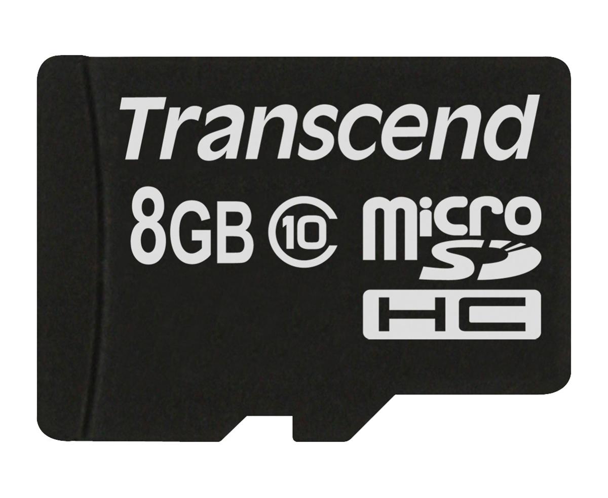 Transcend MicroSDHC, MicroSDXC Micro SD Karte 8 GB Class 10