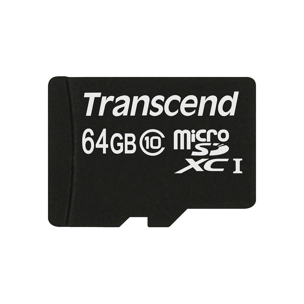 Produktfoto 1 von Transcend MicroSDHC, MicroSDXC Micro SD Karte 64 GB Class 10