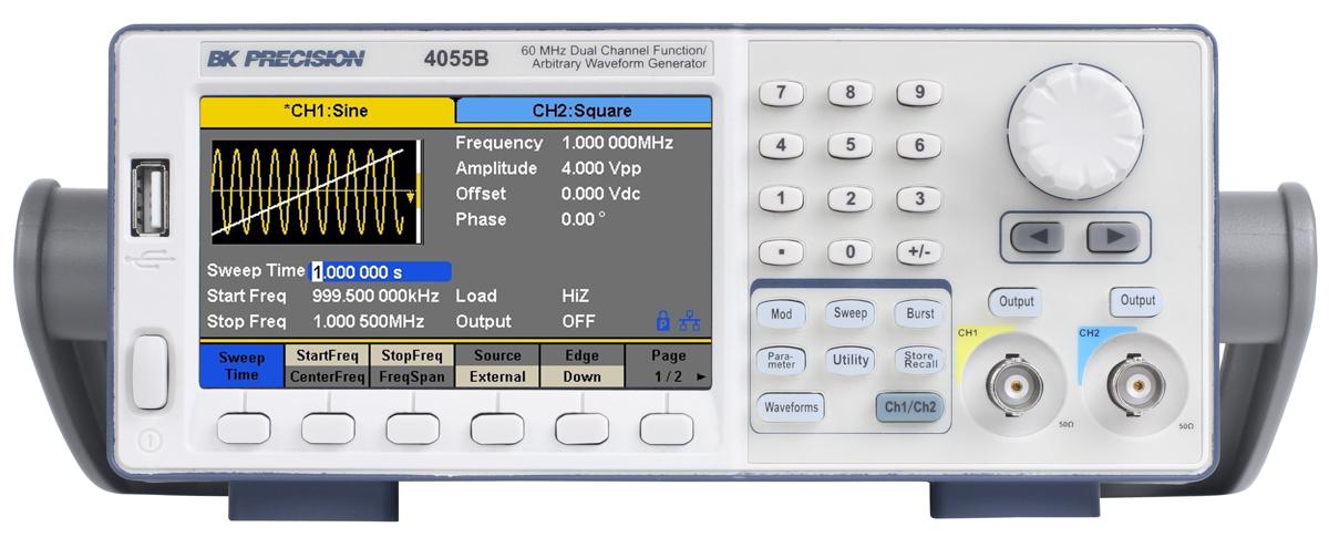 Produktfoto 1 von BK Precision 4050B Arbiträr-Funktionsgenerator  Arbiträr-Wellenform, 10MHz / 10V ss, ISO-kalibriert