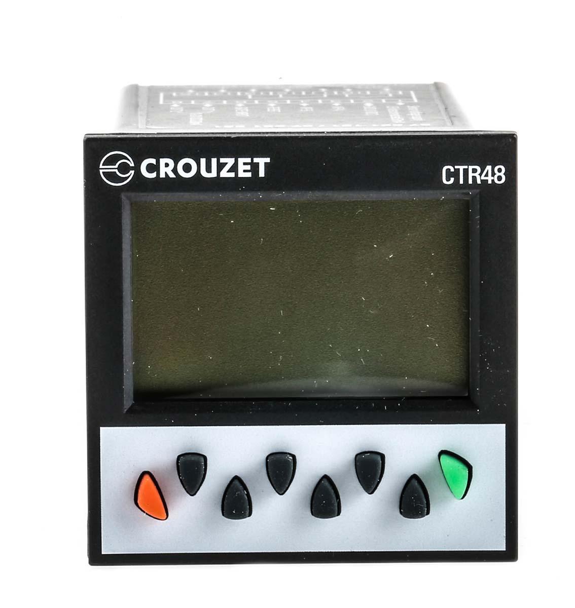 Produktfoto 1 von Crouzet CTR48 Zählrichtung, Phase, Aufwärts Zähler LCD 6-stellig, Stunden, max. 40kHz, 30 Vdc, -999999 → 999999