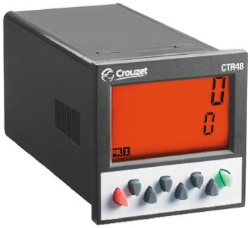 Produktfoto 1 von Crouzet CTR48 Zählrichtung, Phase, Aufwärts Zähler LCD 6-stellig, Stunden, max. 40kHz, 24 Vac, -999999 → 999999