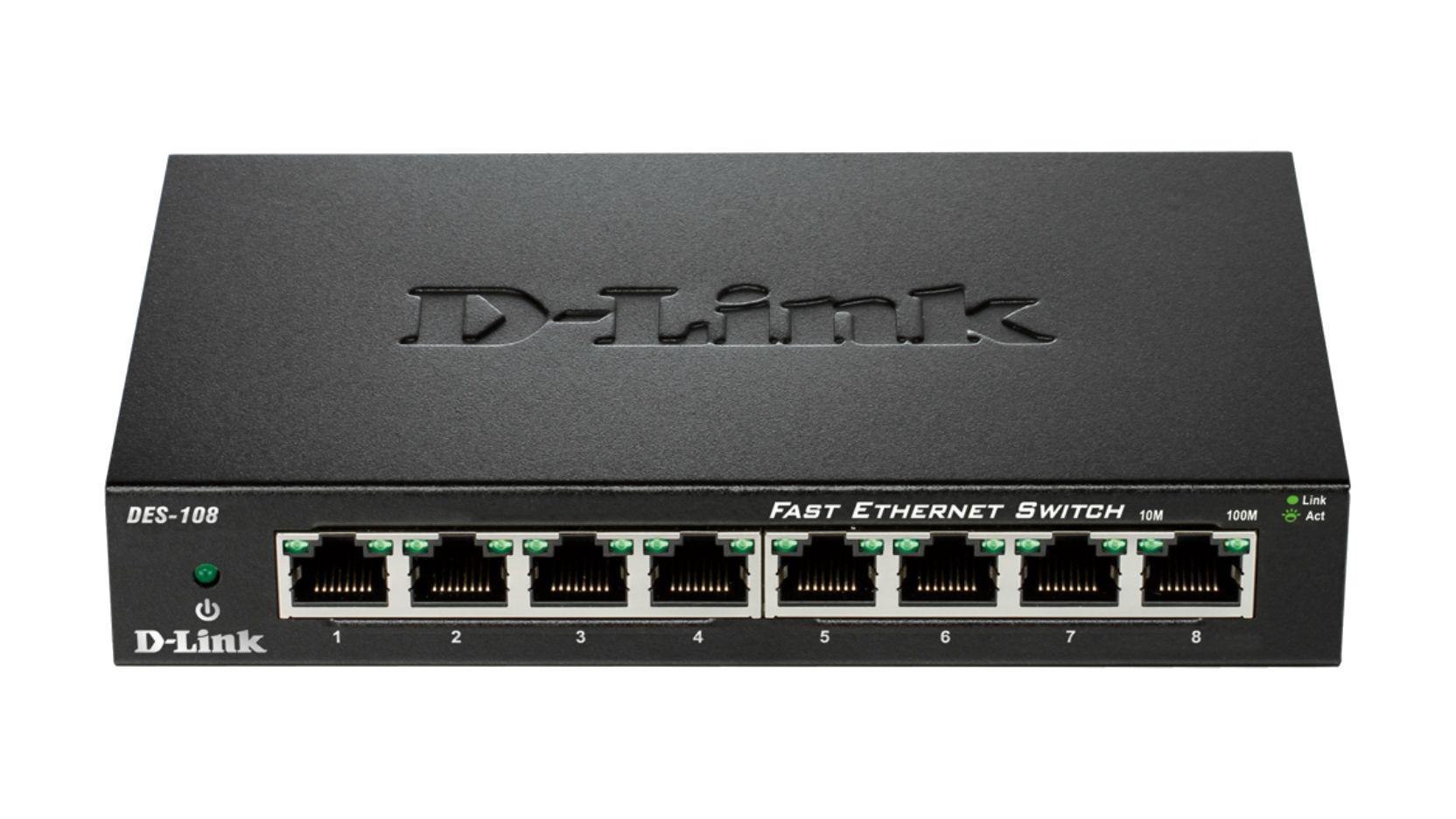 Produktfoto 1 von D-Link Ethernet-Switch Ethernet-Switch 8-Port Unmanaged EU