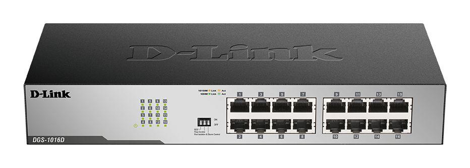 Produktfoto 1 von D-Link D-Link 16 Gigabit-Switch 16-Port Unmanaged