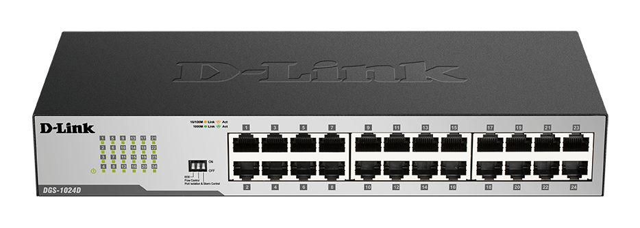 Produktfoto 1 von D-Link D-Link 24 Gigabit-Switch 24-Port Unmanaged EU