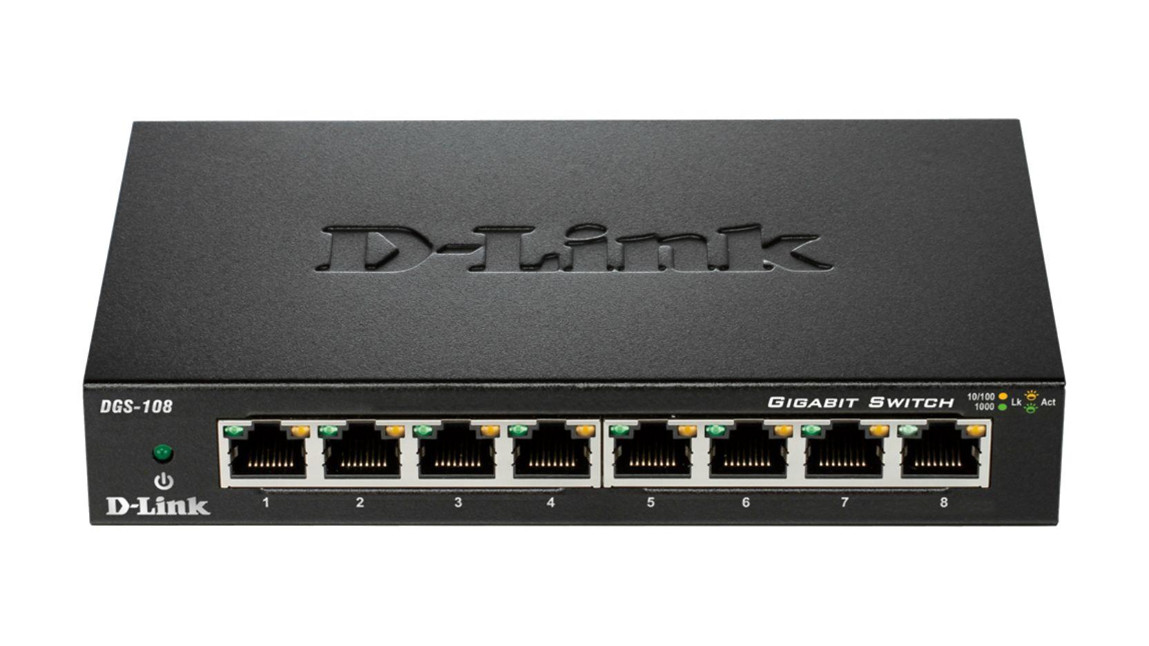 Produktfoto 1 von D-Link Ethernet-Switch Gigabit-Switch 8-Port Unmanaged EU