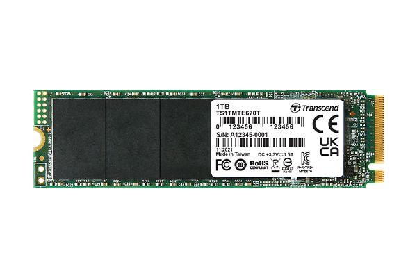 Transcend MTE670T, M.2 Intern SSD-Laufwerk Industrieausführung, 3D, 1 TB, SSD