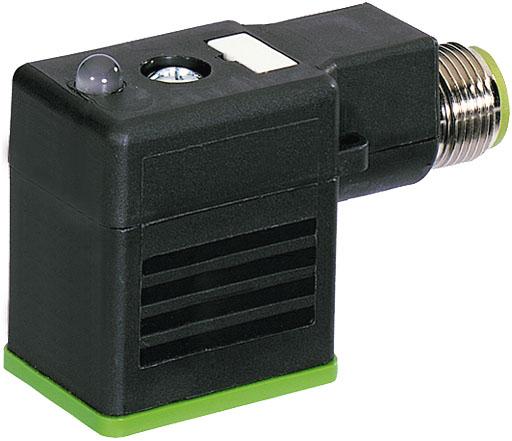 Produktfoto 1 von Murrelektronik Ventilsteckverbinder DIN 43650 B Buchse 3P / 24 V mit Lampe, Schwarz