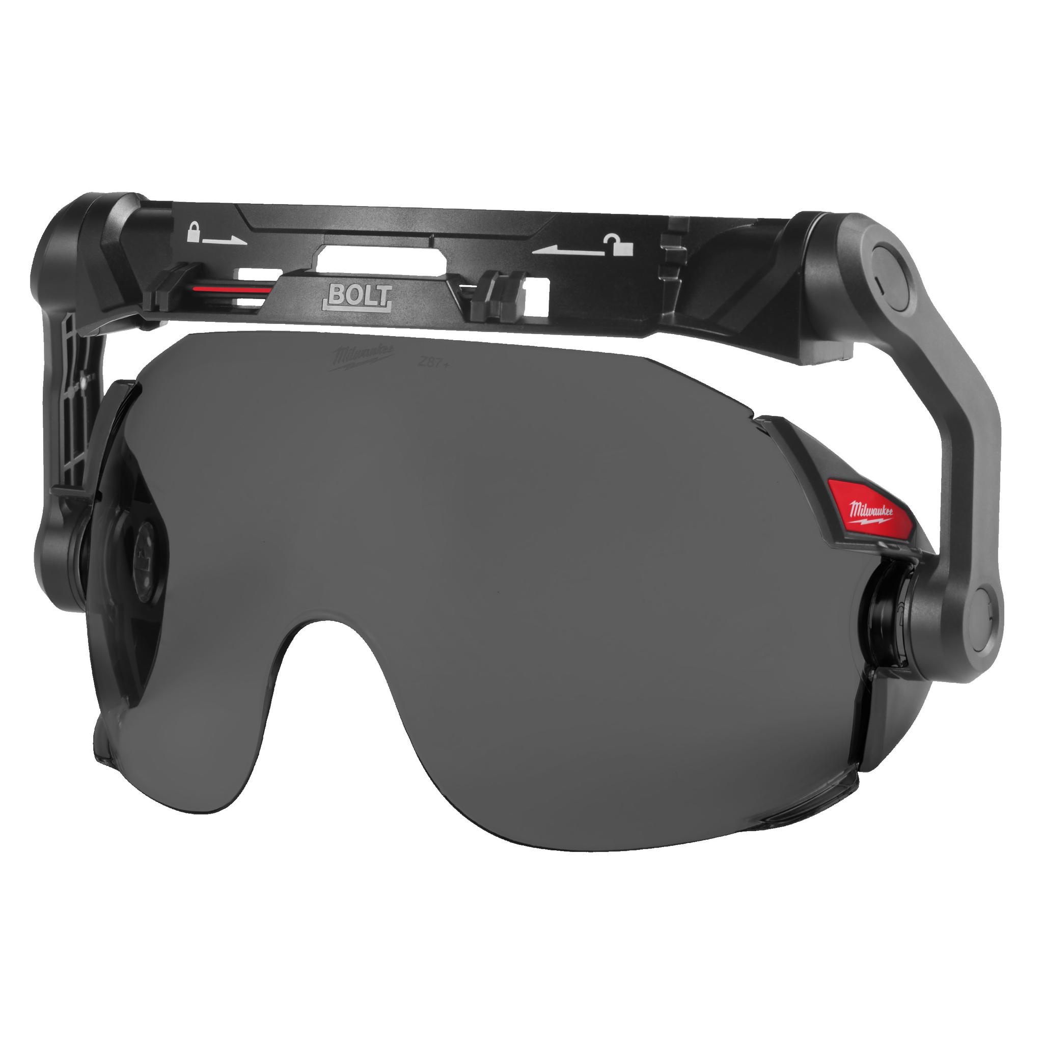 Produktfoto 1 von Milwaukee BOLT Visor Schutzbrille, Schwarz, Rahmen aus Polycarbonat kratzfest