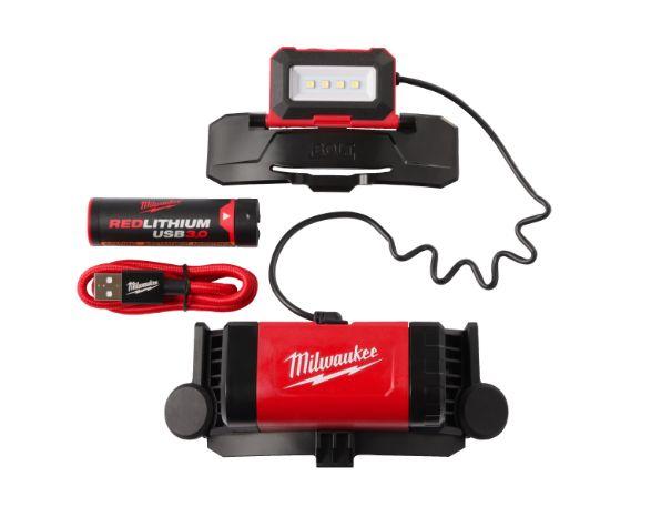 Produktfoto 1 von Milwaukee 4933479902 Stirnleuchte Stirnlampe 600 Lumen, 1 x L4 B3-Batterie Akku