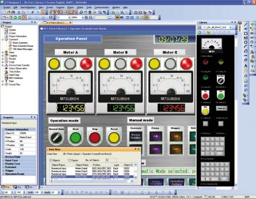 Produktfoto 1 von Mitsubishi PLC-Programmiersoftware für MMS Serie GOT