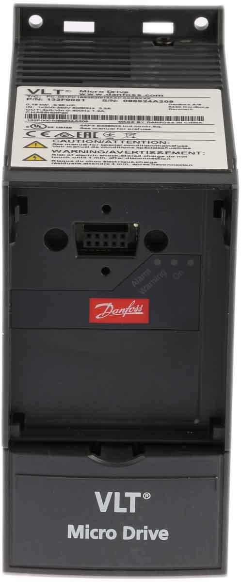 Produktfoto 1 von Danfoss VLT FC51, 1-Phasen Frequenzumrichter 0,18 kW, 230 V ac / 1,2 A 0 → 200 (VVC+ Mode) Hz, 0 → 400