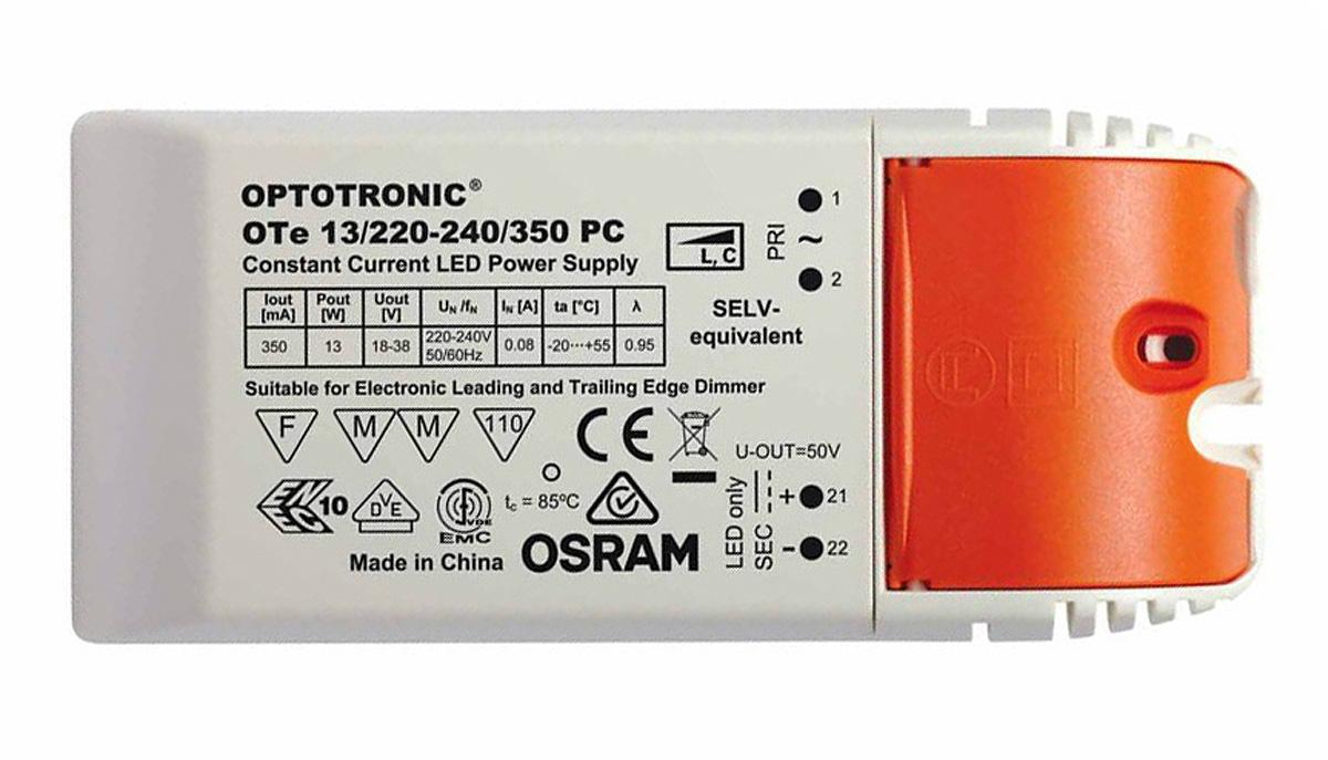 Produktfoto 1 von Osram LED-Treiber-Modul 198 → 264 V ac LED-Treiber, Ausgang 18 → 38V / 350mA, Dimmbar Konstantstrom