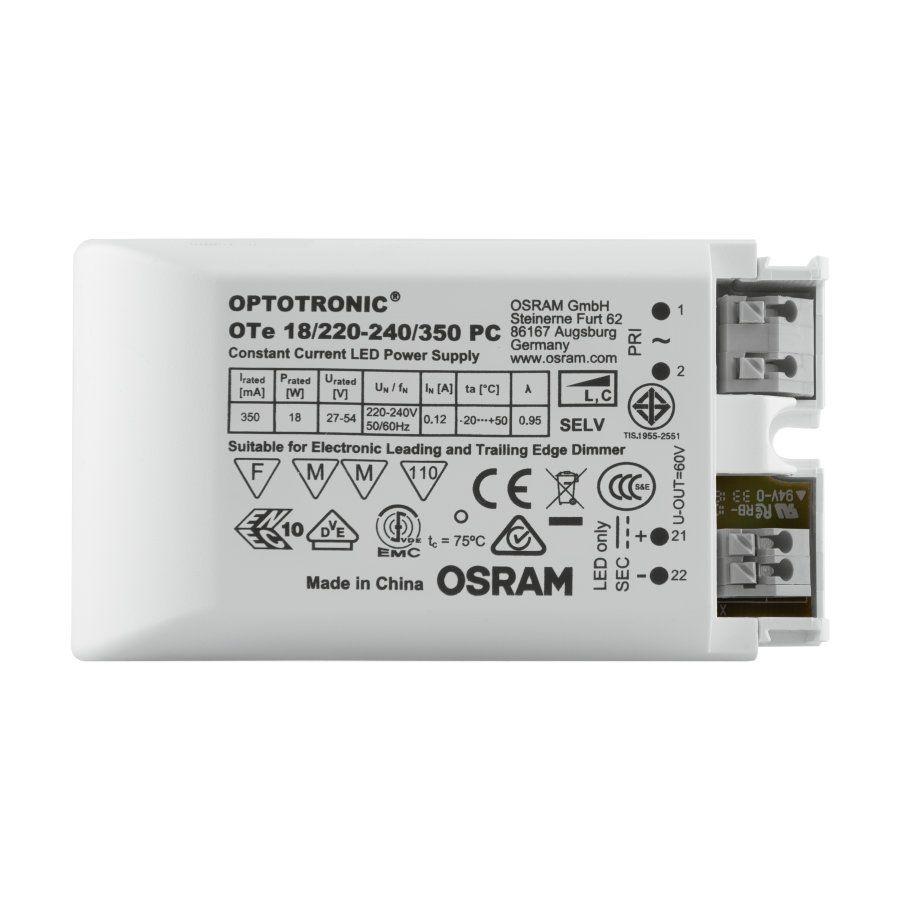 Produktfoto 1 von Osram LED-Treiber-Modul 198 → 264 V ac LED-Treiber, Ausgang 27 → 54V / 350mA, Dimmbar Konstantstrom