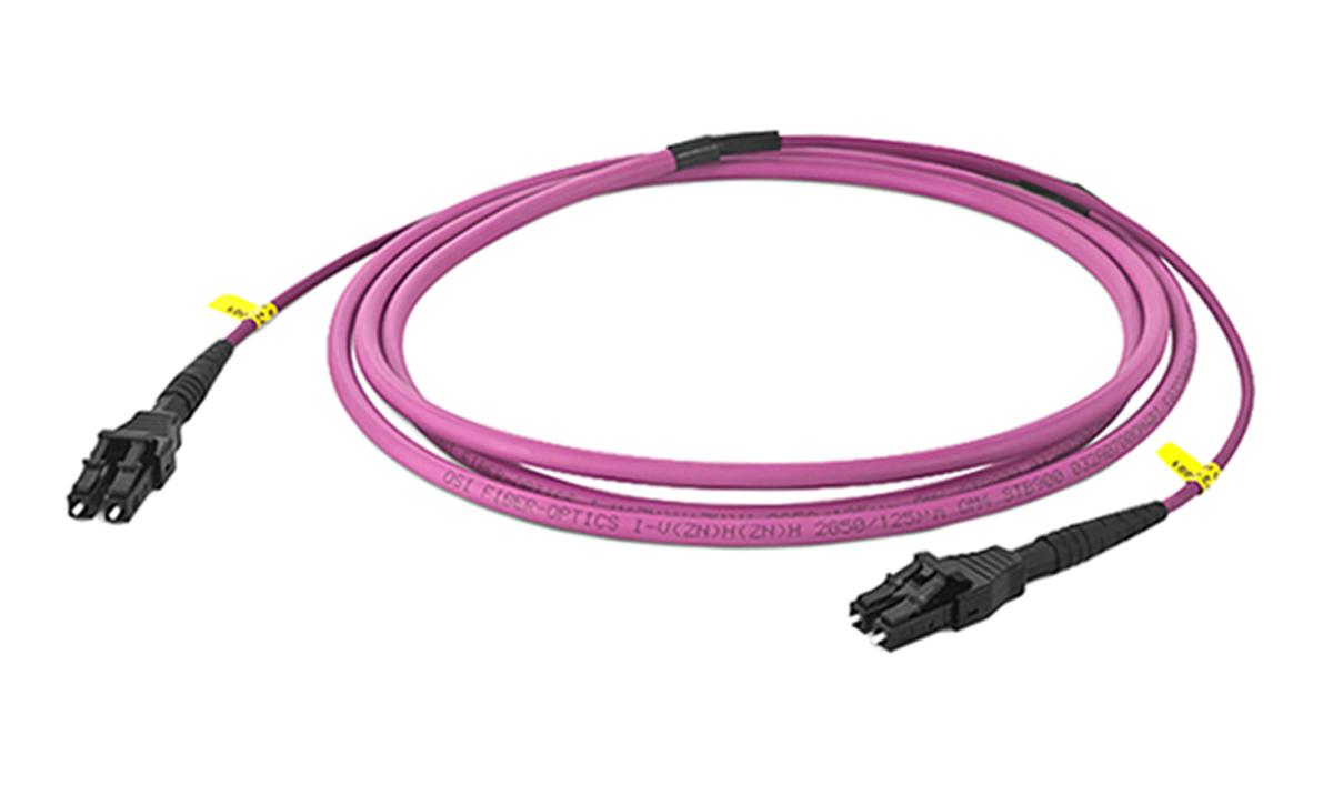 Produktfoto 1 von Rosenberger LWL-Kabel 1m Multi Mode Violett LC LC 50/125μm