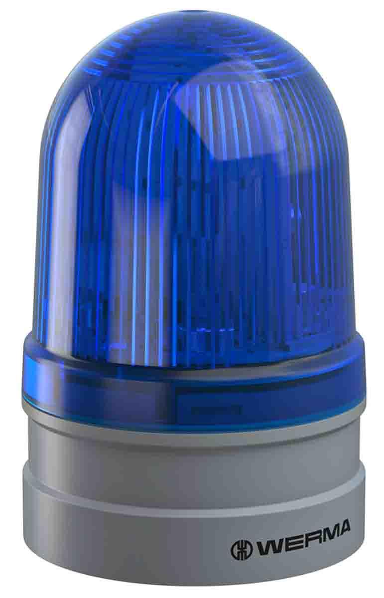 Produktfoto 1 von Werma EvoSIGNAL Midi, LED Signalleuchte Blau, 115 → 230 V ac, Ø 85mm x 130mm