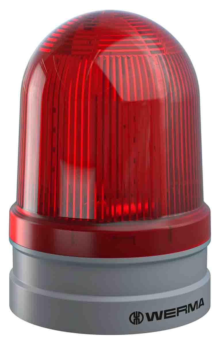 Werma EvoSIGNAL Maxi, LED Signalleuchte Rot, 115 → 230 V ac, Ø 120mm x 173mm