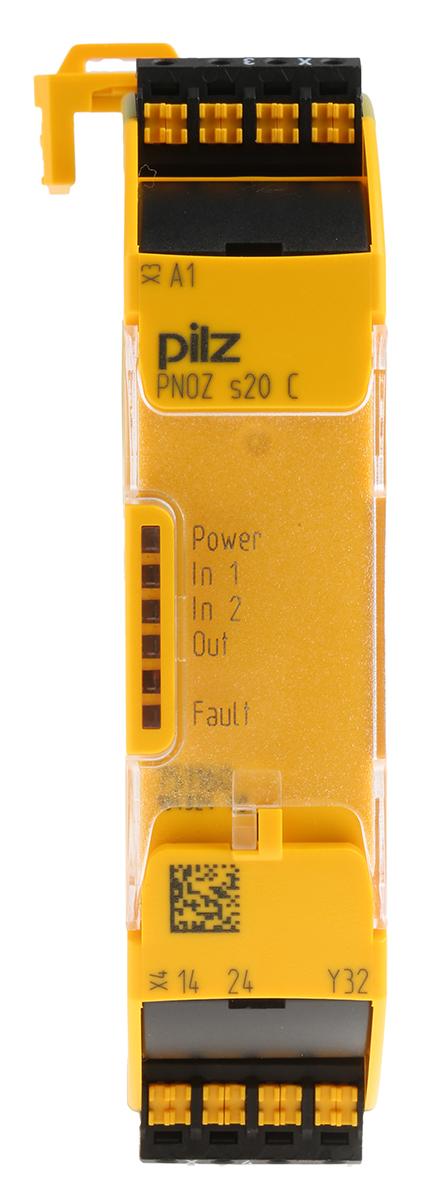 Produktfoto 1 von Pilz Sicherheitsrelais, 24V dc, 2-Kanal Erweiterungsmodul, 1 Hilfsschalter, Automatisch