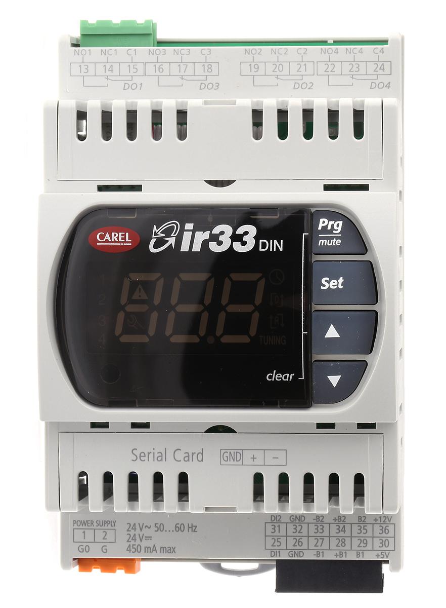 Produktfoto 1 von Carel DN33 PID Temperaturregler, 1 x Relais Ausgang, 24 Vac/dc, 144 x 70mm