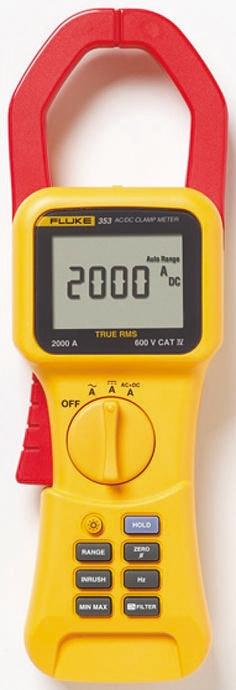 Produktfoto 1 von Fluke 353 Zangenmessgerät Strom, Frequenz CAT IV, CAT III / 2000A ac / 2000A dc, ISO-kalibriert