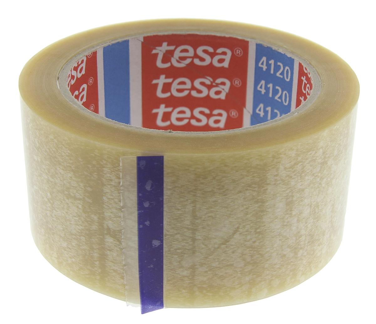 Tesa 4120 Paketband, PVC, transparent, Stärke 49μm, 50mm x 66m