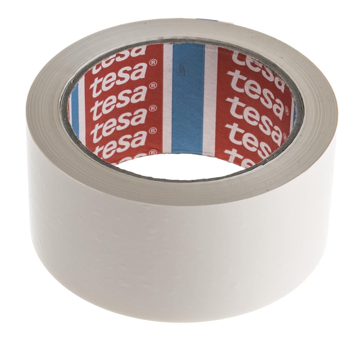 Produktfoto 1 von Tesa 4120 Paketband, PVC, Weiß, Stärke 49μm, 50mm x 66m