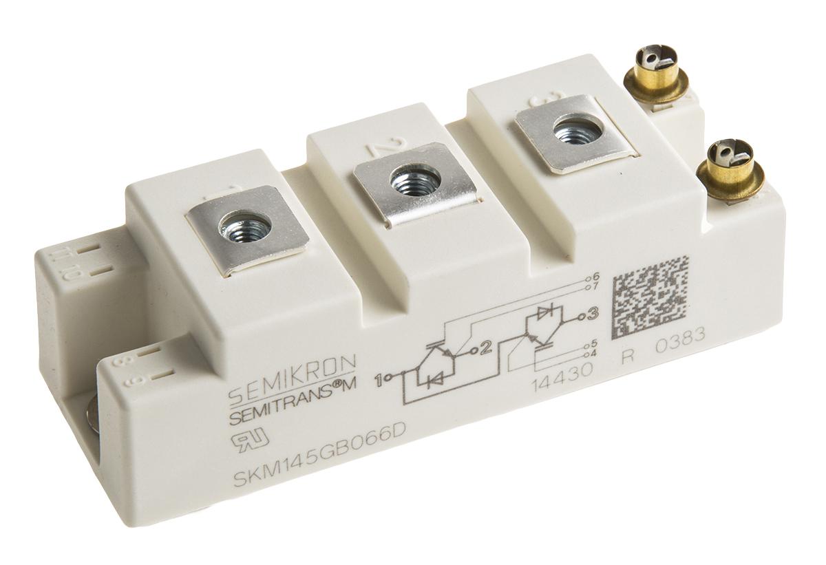 Produktfoto 1 von Semikron IGBT-Modul / 195 A ±20V max., 600 V, 7-Pin SEMITRANS2 N-Kanal