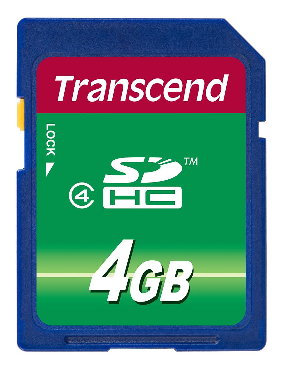 Transcend SDHC SD-Karte 4 GB Class 4, MLC