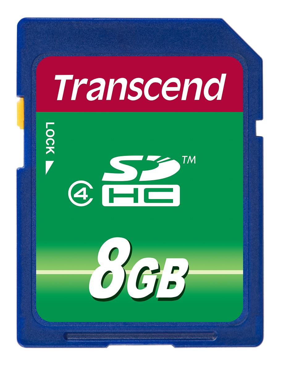 Produktfoto 1 von Transcend SDHC SD-Karte 8 GB Class 4, MLC