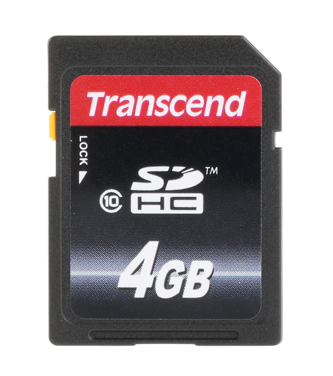 Transcend SDHC SD-Karte 4 GB Class 10, MLC