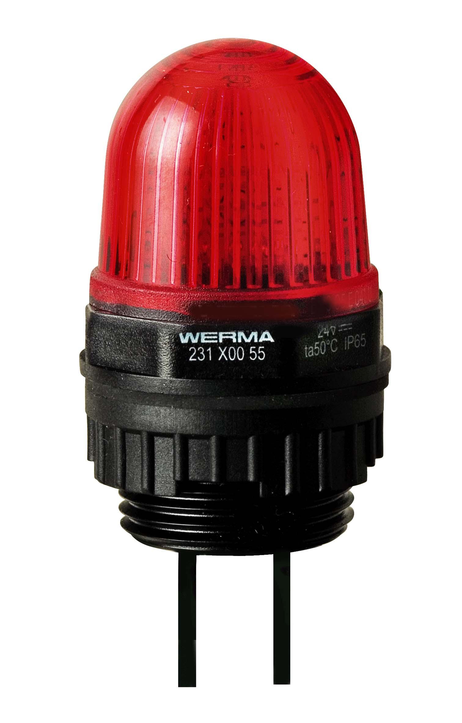 Produktfoto 1 von Werma 231, LED, Dauer Signalleuchte Rot, 12 V