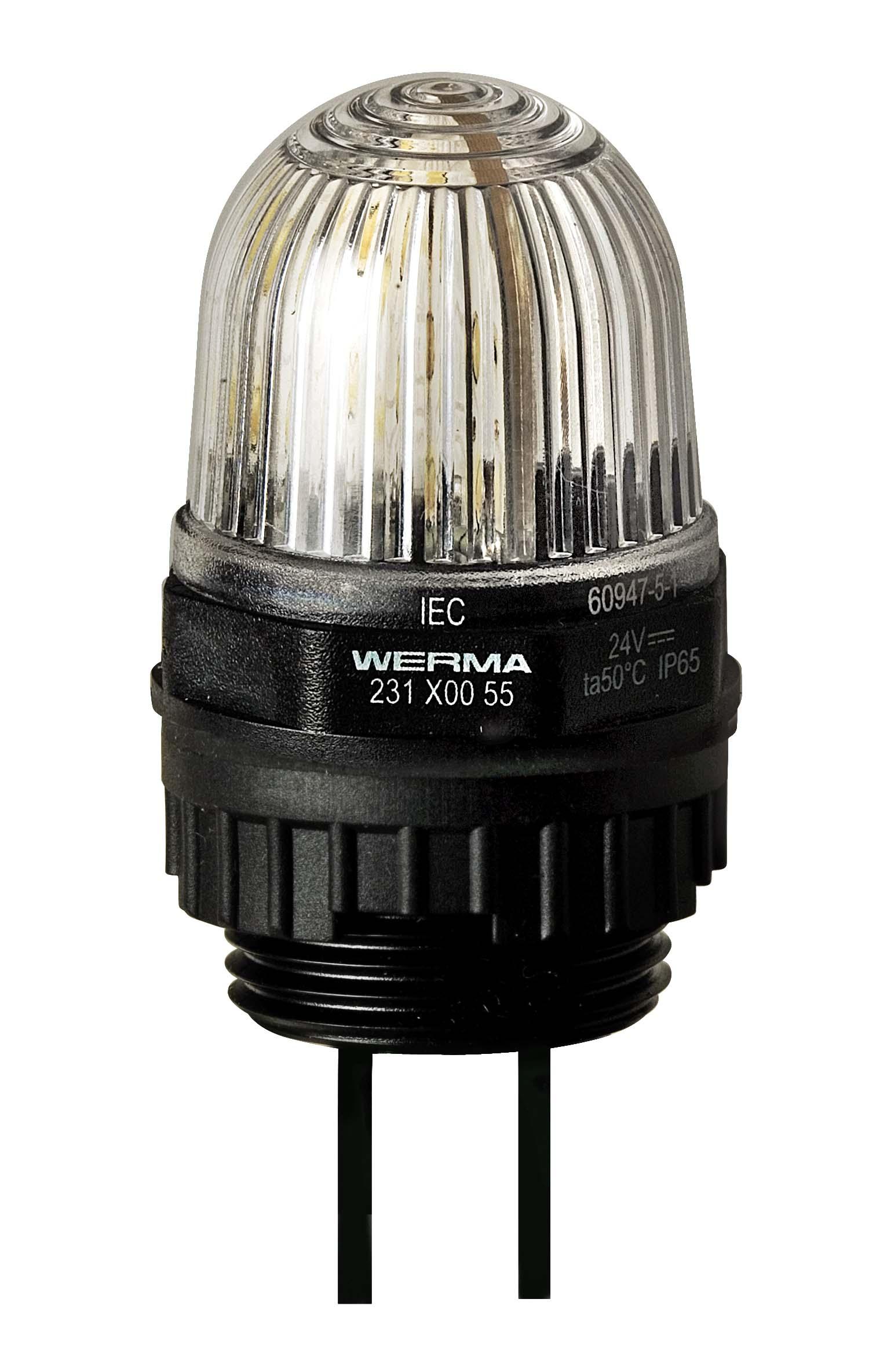 Produktfoto 1 von Werma 231, LED, Dauer Signalleuchte Klar, 12 V