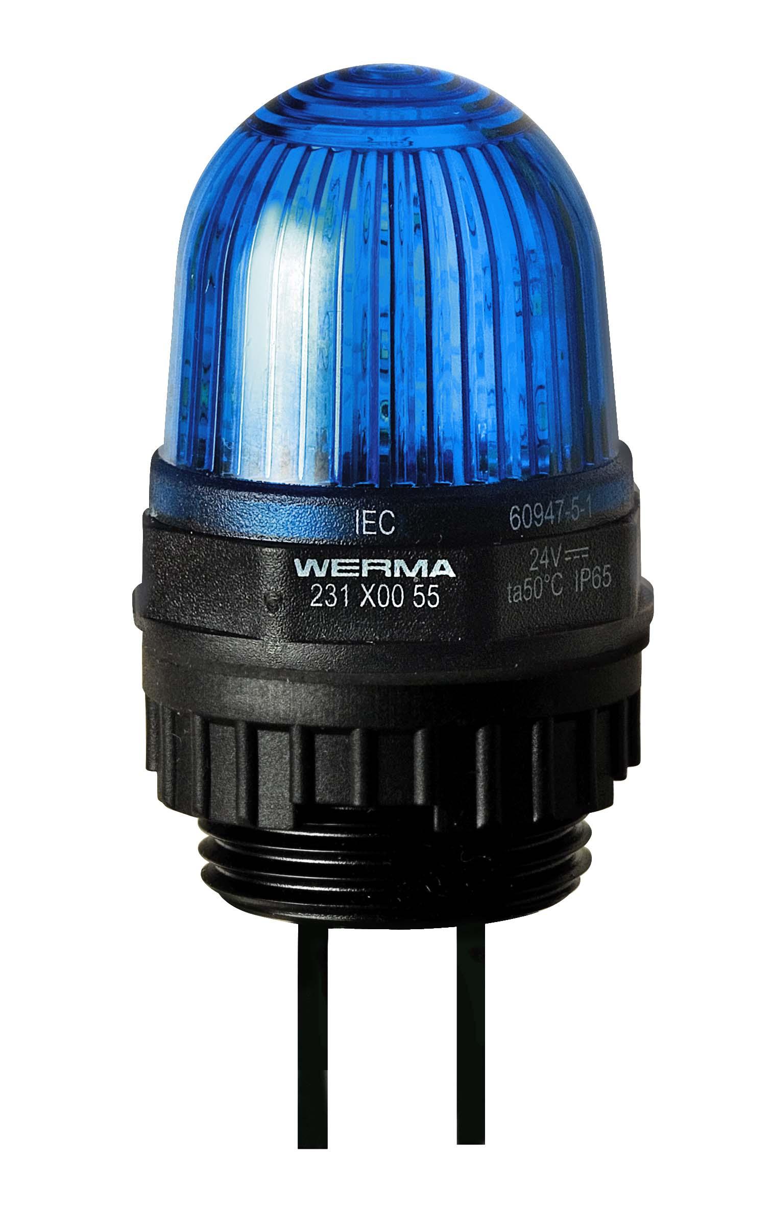 Produktfoto 1 von Werma 231, LED, Dauer Signalleuchte Blau, 12 V