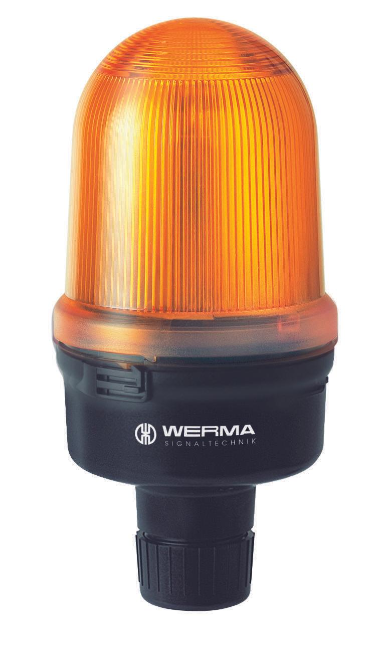 Produktfoto 1 von Werma 829, LED Rundum Signalleuchte Gelb, 24 V